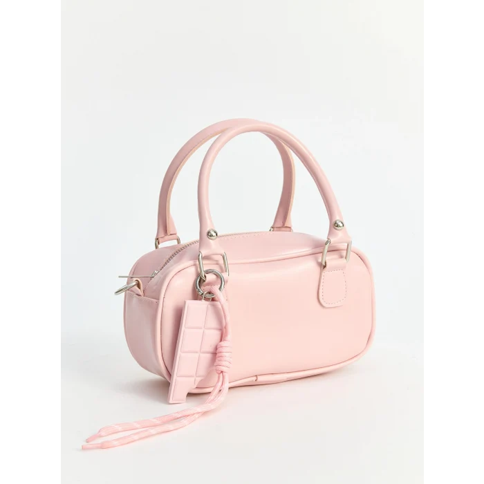 LCW ACCESSORIES Pembe Deri Görünümlü Kadın Omuz Çantası