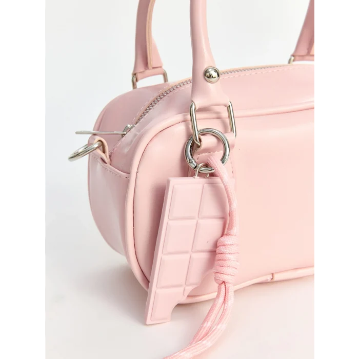 LCW ACCESSORIES Pembe Deri Görünümlü Kadın Omuz Çantası
