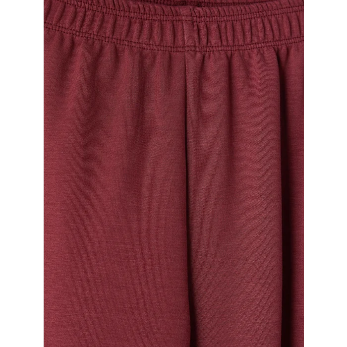 LCW Kids Bordo Şeritli Soft Touch Kız Çocuk Eşofman Altı