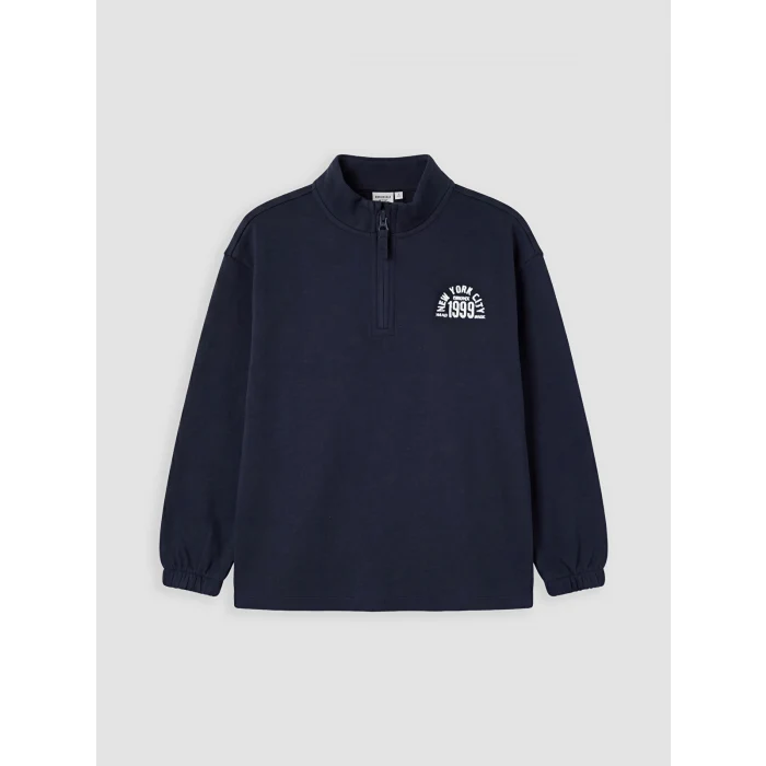 LCW Kids Lacivert New York Baskılı Erkek Çocuk Takım