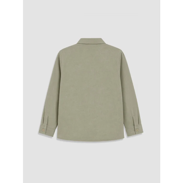 LCW Kids Yeşil Gabardin Erkek Çocuk Gömlek