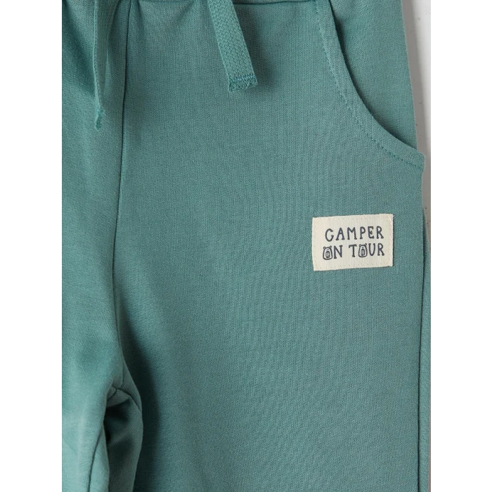 LCW Kids Yeşil Beli Lastikli Nakışlı Erkek Çocuk Jogger Eşofman Altı