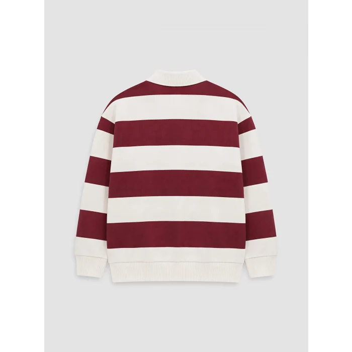 LCW Kids Bordo Çizgili Erkek Çocuk Takım