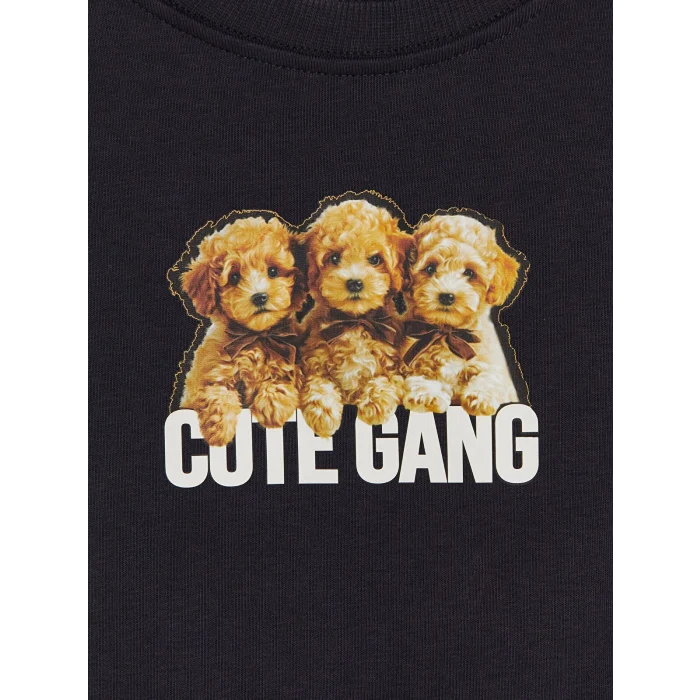 LCW Kids Lacivert Baskılı Kız Çocuk Sweatshirt
