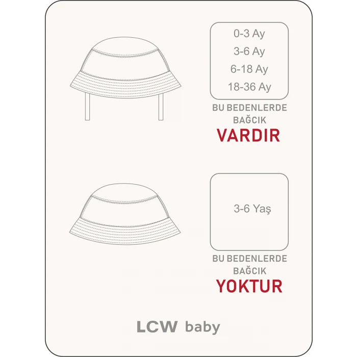 LCW baby Bej Hayvan Baskılı Erkek Bebek Fötr Şapka
