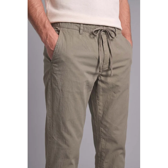 Defacto H3877AXKH465 Haki Ultra Yumuşak Beli Lastikli Bağcıklı Relax Fit Pantolon