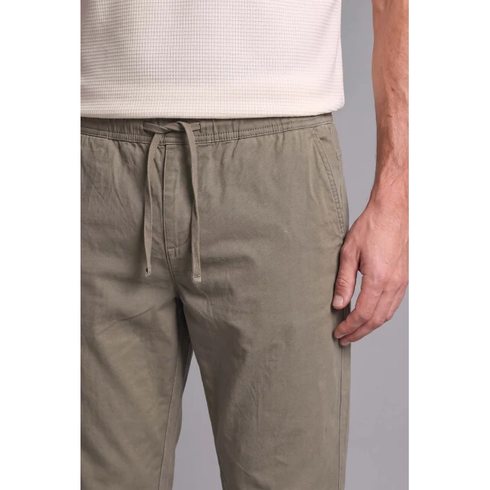 Defacto H3877AXKH465 Haki Ultra Yumuşak Beli Lastikli Bağcıklı Relax Fit Pantolon