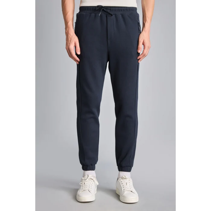 Defacto D5258AXNV64 Lacivert Slim Fit Bağcıklı Fermuar Cepli Pike Jogger Eşofman Altı