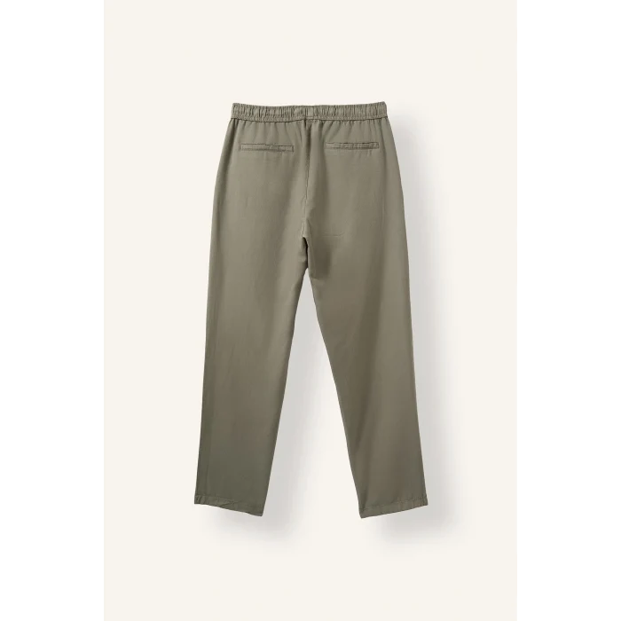 Defacto H3877AXKH465 Haki Ultra Yumuşak Beli Lastikli Bağcıklı Relax Fit Pantolon