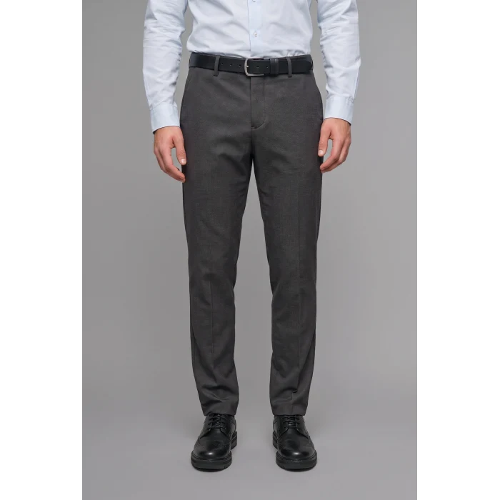 Defacto C7508AXAR163 Antrasit Tailored Fit Düz Paça Her Yöne Esneyen Yumuşak Tuşe Cepli Pantolon