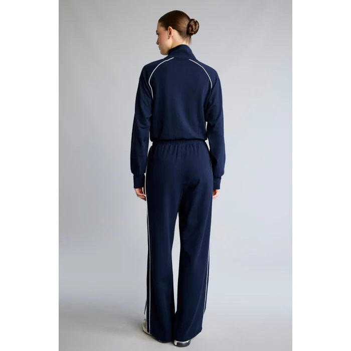 Defacto H1993AXNV238 Lacivert Ultra Yumuşak Pamuklu Straıght Fıt Standart Paça Standart Boy Modal Sporcu Lacivert Eşofman Altı