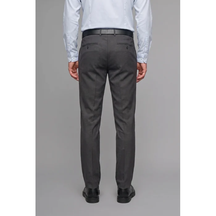 Defacto C7508AXAR163 Antrasit Tailored Fit Düz Paça Her Yöne Esneyen Yumuşak Tuşe Cepli Pantolon