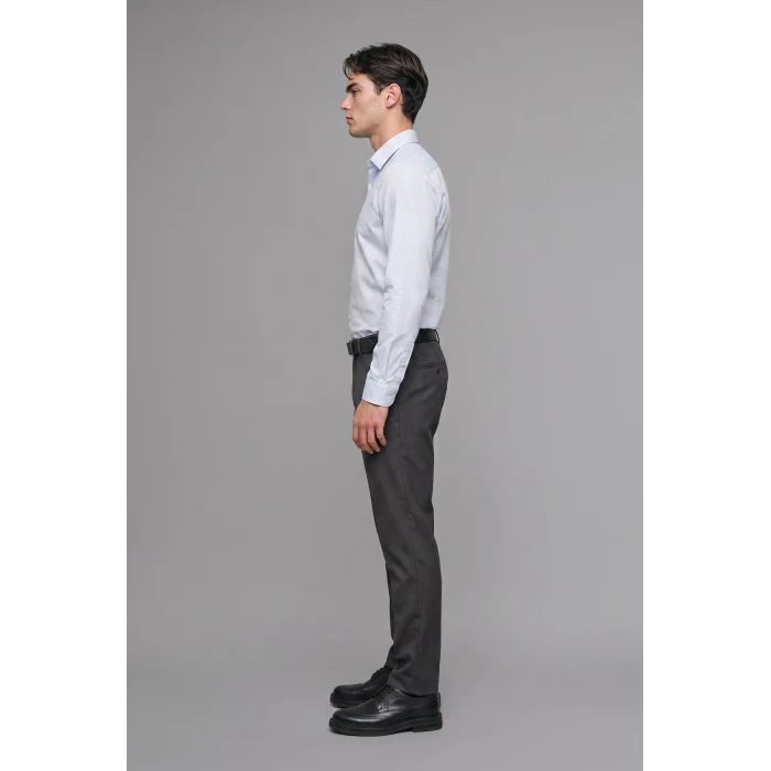 Defacto C7508AXAR163 Antrasit Tailored Fit Düz Paça Her Yöne Esneyen Yumuşak Tuşe Cepli Pantolon