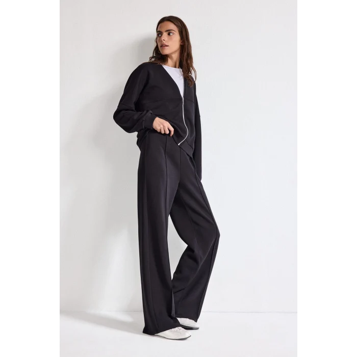 Defacto F1025AXBK81 Siyah Kolej Yaka Bomber Modal Hırka