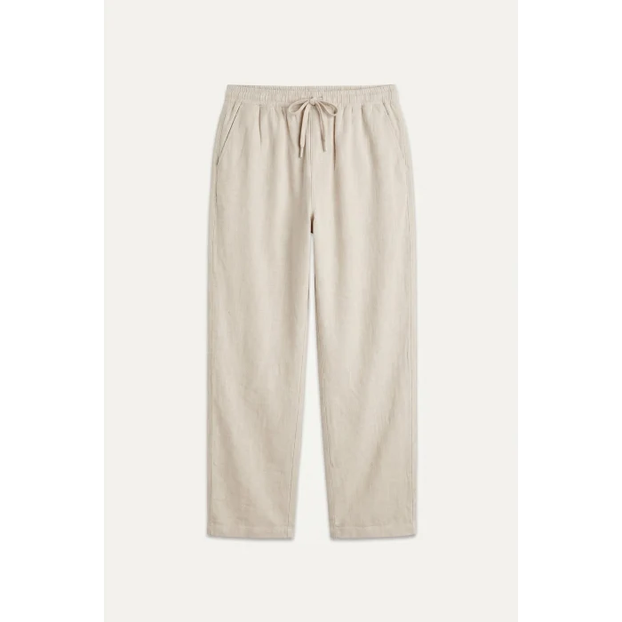 Defacto G2592AXBG766 Bej %100 Pamuk Baggy Fıt Elastik Bel Bej Pantolon