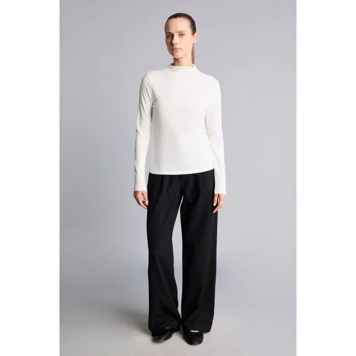 Defacto G9242AXER105 Ekru Slim Fit Modal Tunik