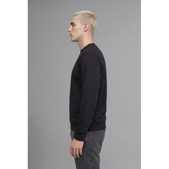 Defacto X8282AZBK81 Siyah Boxy Fıt Bisiklet Yaka Baskılı Sweatshirt
