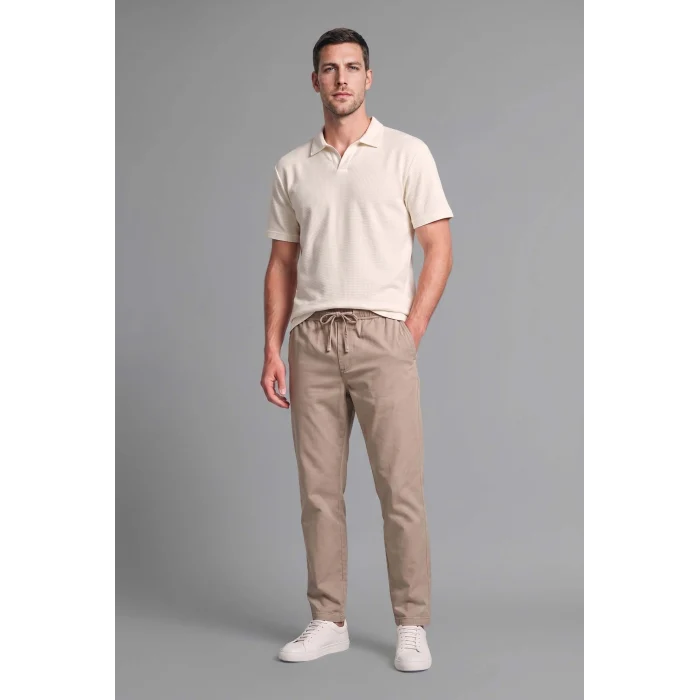 Defacto H3877AXBG716 Bej Ultra Yumuşak Beli Bağcıklı Relax Fit Pantolon