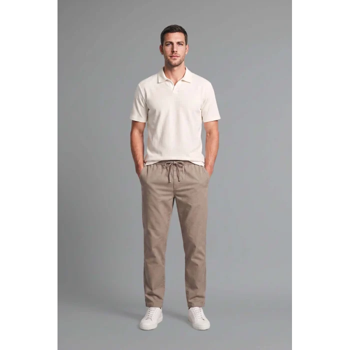 Defacto H3877AXBG716 Bej Ultra Yumuşak Beli Bağcıklı Relax Fit Pantolon