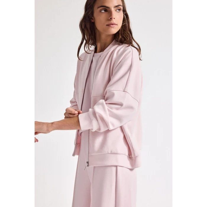 Defacto F1025AXPN38 Pembe Kolej Yaka Bomber Modal Hırka