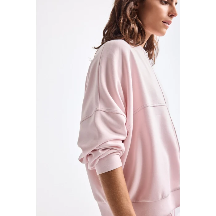 Defacto F1025AXPN38 Pembe Kolej Yaka Bomber Modal Hırka