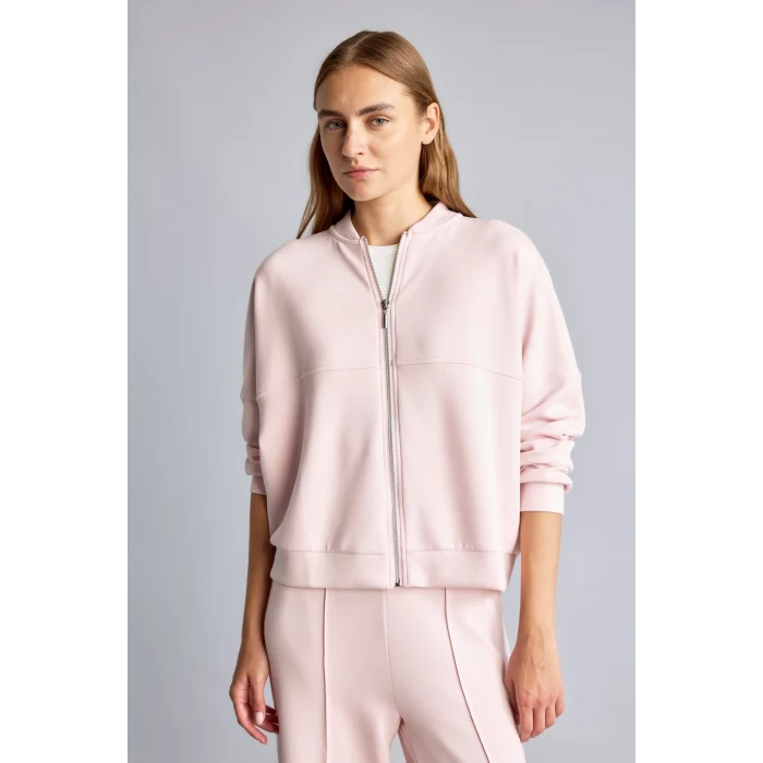 Defacto F1025AXPN38 Pembe Kolej Yaka Bomber Modal Hırka
