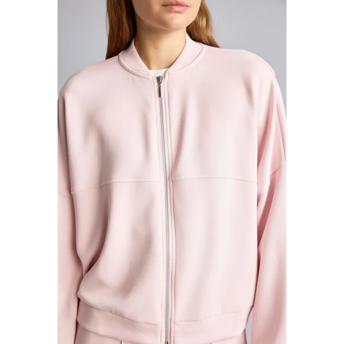 Defacto F1025AXPN38 Pembe Kolej Yaka Bomber Modal Hırka