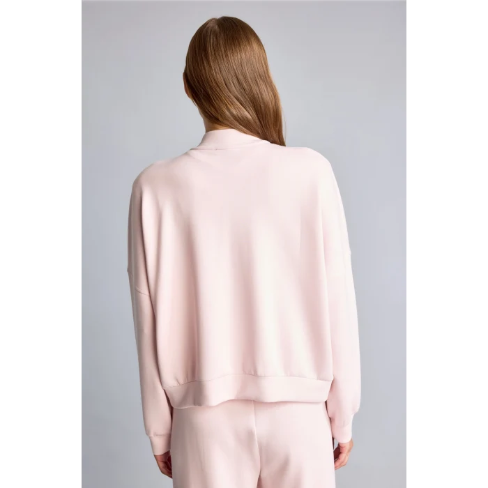 Defacto F1025AXPN38 Pembe Kolej Yaka Bomber Modal Hırka