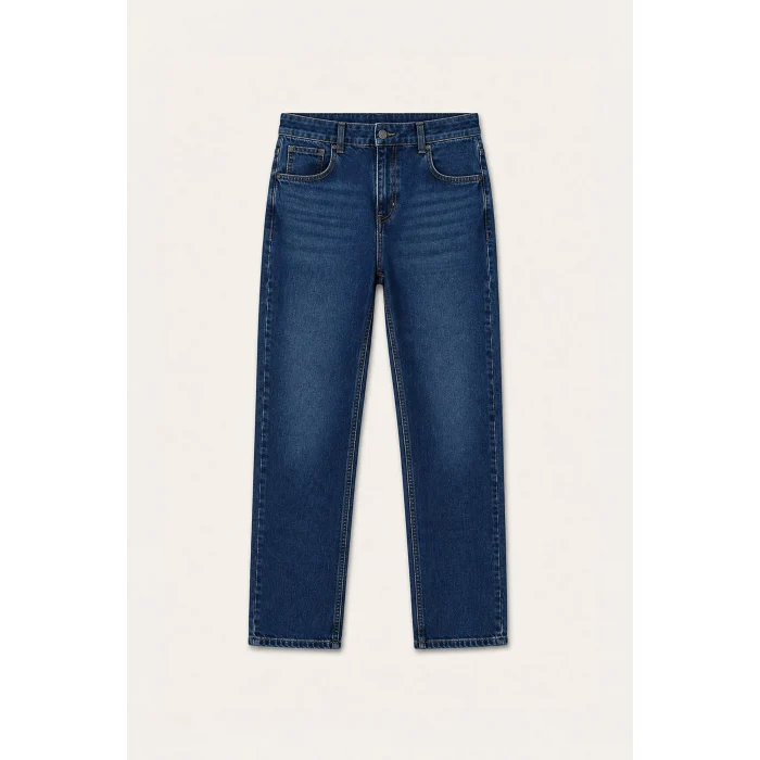 Defacto H2970AXNM34 Mavi Straıght Fıt Normal Bel Jean Pantolon