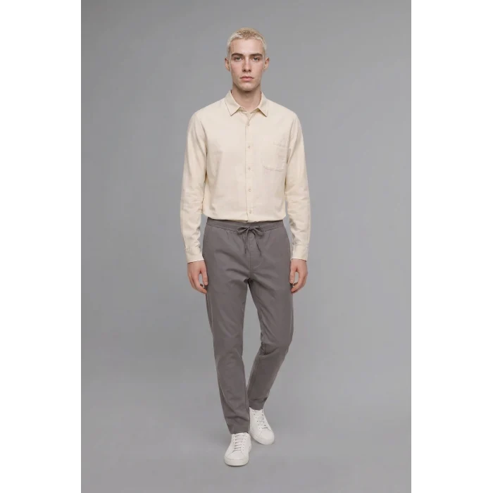 Defacto H5798AXGR206 Gri Baggy Fıt Belden Bağlamalı Pantolon