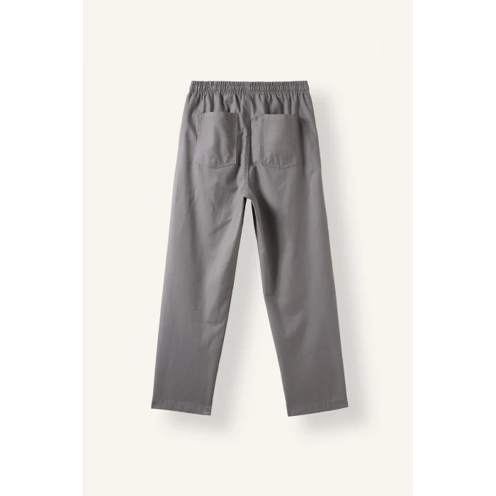 Defacto H5798AXGR206 Gri Baggy Fıt Belden Bağlamalı Pantolon