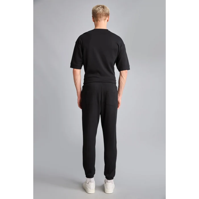 Defacto D5258AXBK81 Siyah Slim Fit Bağcıklı Fermuar Cepli Pike Jogger Eşofman Altı