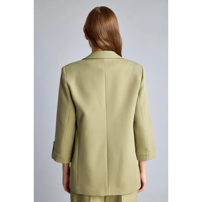 Defacto C3215AXKH462 Haki Oversıze Basic Blazer Haki Ceket