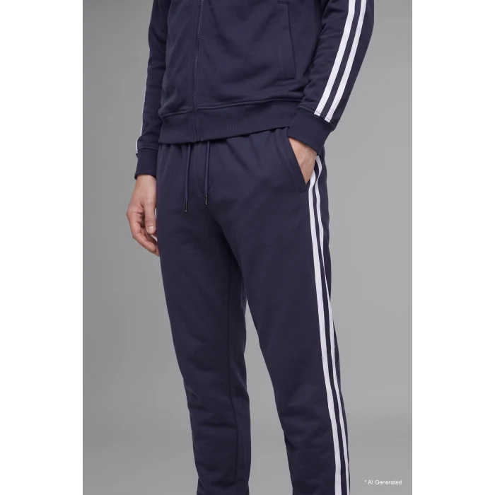 Defacto E9665AXNV146 Lacivert Regular Fit Yan Biyeli Lastikli Paça Jogger Eşofman Altı