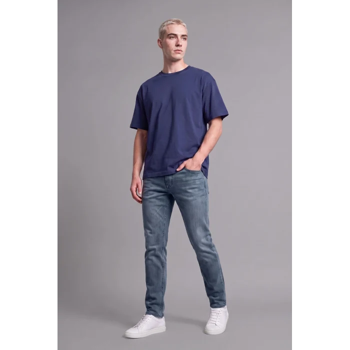 Defacto G6806AXNM84 İndigo Sergio Regular Fit Normal Bel Boru Paça Jean Pantolon