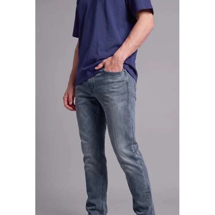 Defacto G6806AXNM84 İndigo Sergio Regular Fit Normal Bel Boru Paça Jean Pantolon