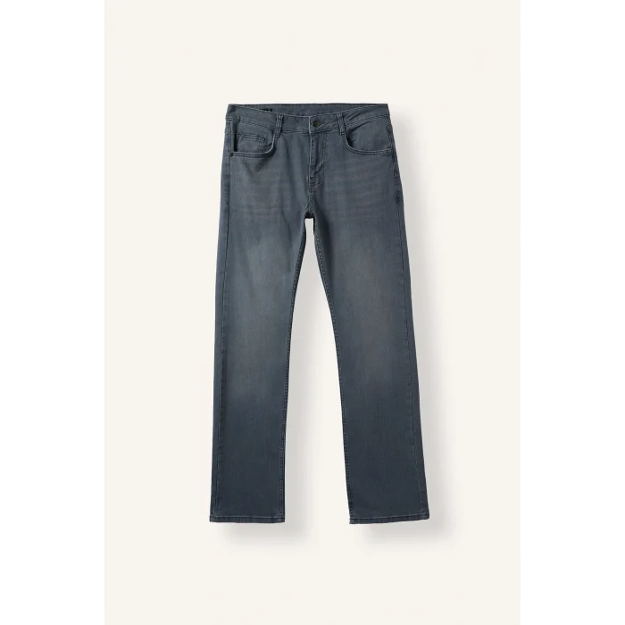 Defacto G6806AXNM84 İndigo Sergio Regular Fit Normal Bel Boru Paça Jean Pantolon