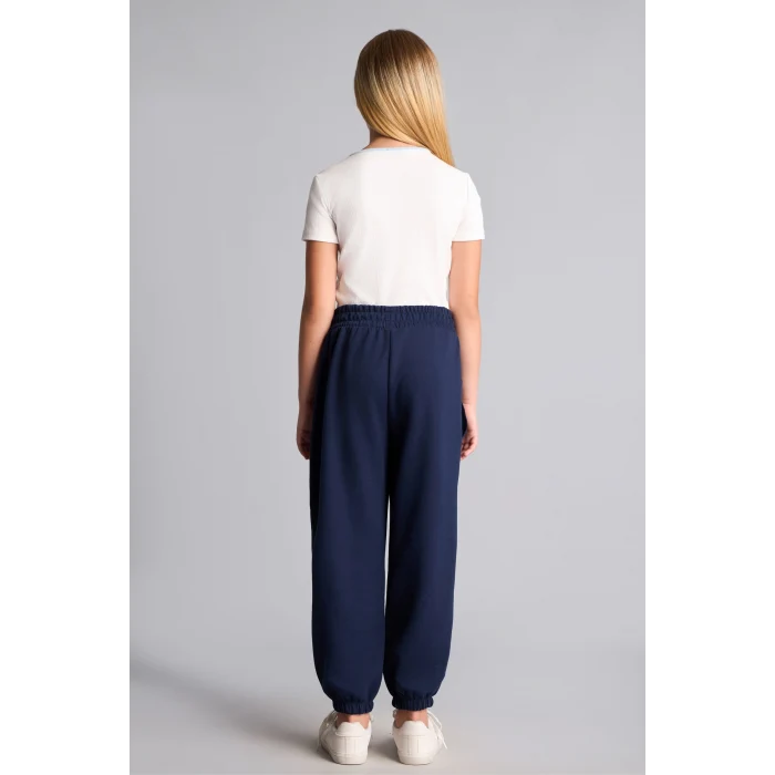 Defacto I2268A8NV244 Lacivert Yama Cepli Lastikli Jogger Fıt Eşofman Altı Kız Çocuk