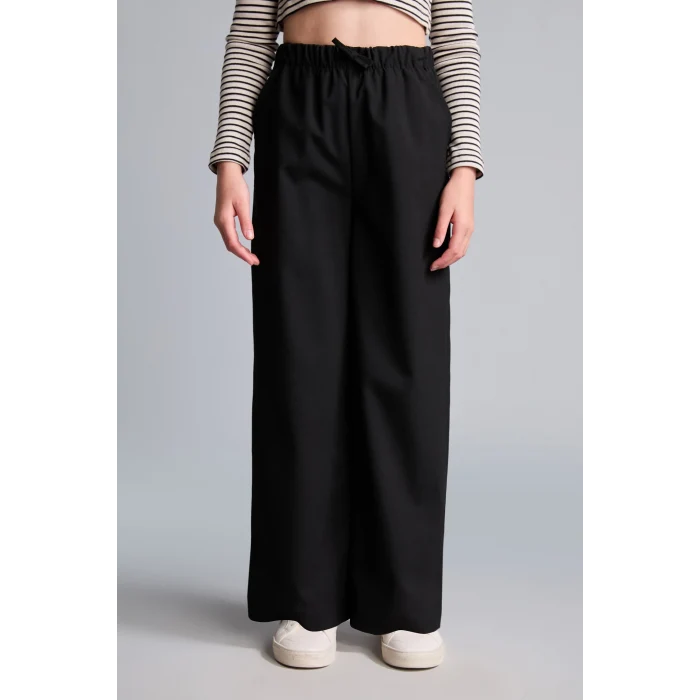 Defacto H9663A8BK27 Siyah Wıde Leg Siyah Pantolon Kız Çocuk