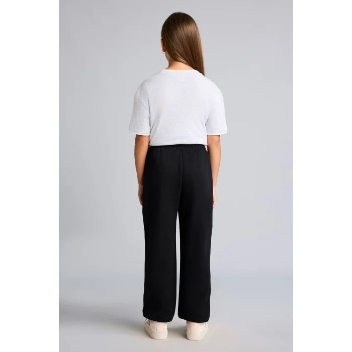 Defacto I2268A8BK61 Siyah Yama Cepli Lastikli Jogger Fıt Eşofman Altı Kız Çocuk