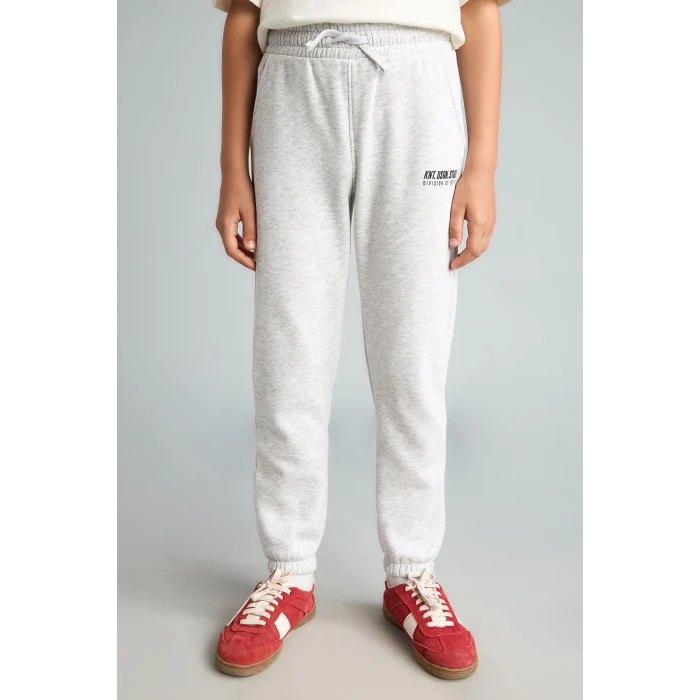 Defacto H9685A8GR400 Gri Baskılı Lastikli Paça Kalın Kumaş Jogger Eşofman Altı Erkek Çocuk