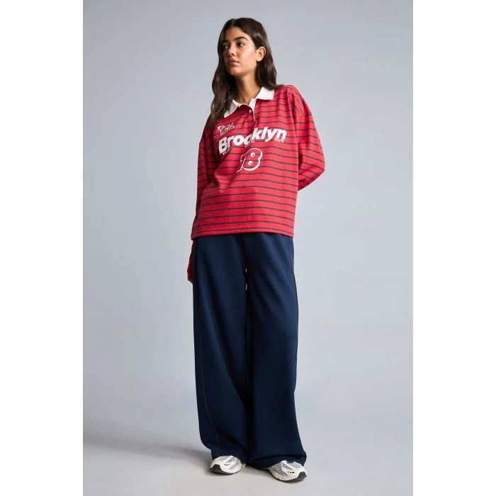Defacto D6668AXNV248 Lacivert Straight Fit Cepli Düz Paça Eşofman Altı