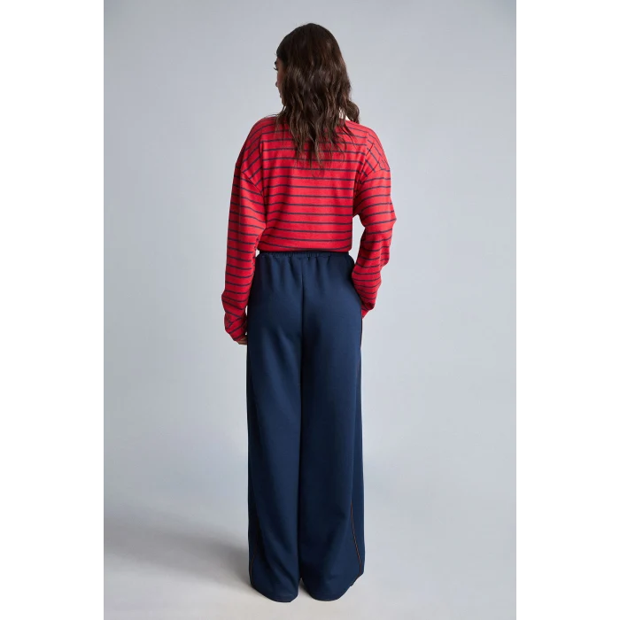 Defacto D6668AXNV248 Lacivert Straight Fit Cepli Düz Paça Eşofman Altı