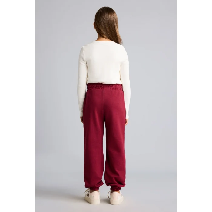 Defacto I2268A8BR204 Bordo Yama Cepli Lastikli Jogger Fıt Eşofman Altı Kız Çocuk