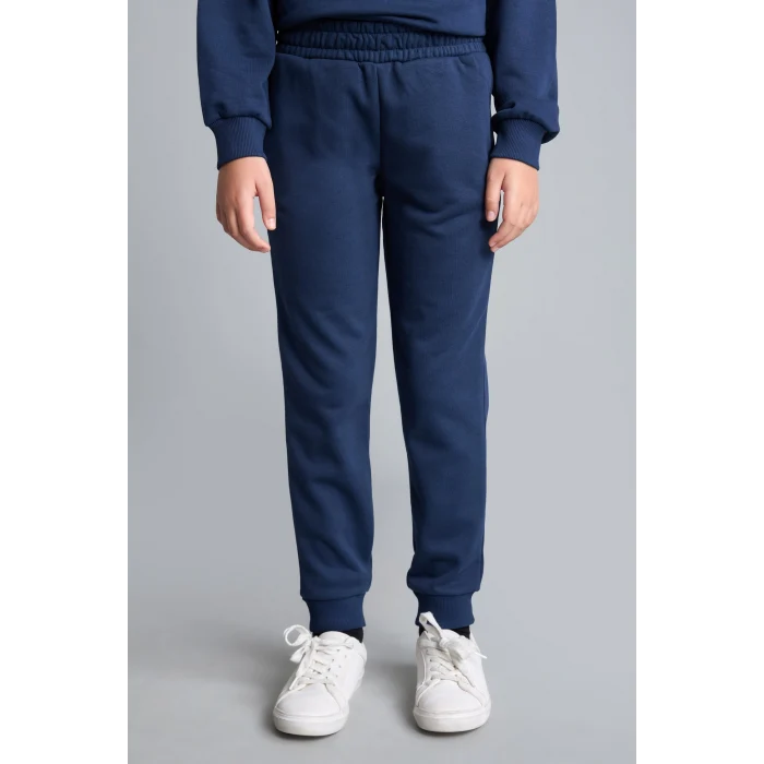 Defacto Y1226A6NV241 Lacivert Jogger Fıt Esnek Belli Cepli Eşofman Altı Kız Çocuk