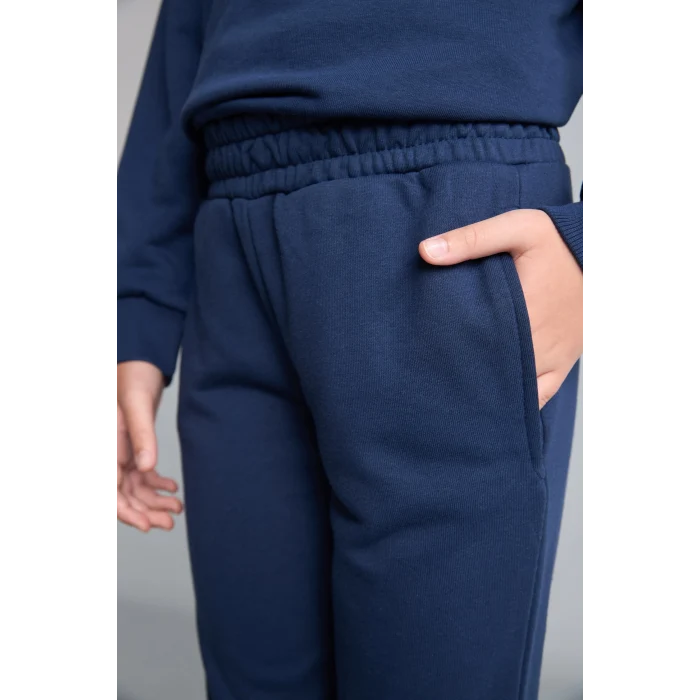 Defacto Y1226A6NV241 Lacivert Jogger Fıt Esnek Belli Cepli Eşofman Altı Kız Çocuk