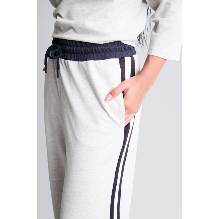 Defacto I3167AXGR93 Gri Pamuklu Straıght Fıt Cepli Standart Paça Standart Boy Gri Melanj Pantolon