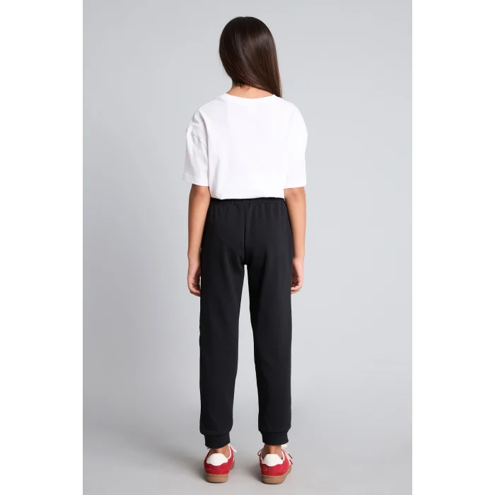 Defacto Y1226A6BK81 Siyah Jogger Fıt Esnek Belli Cepli Eşofman Altı Kız Çocuk