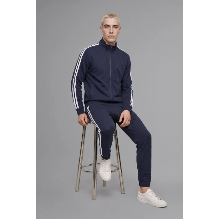 Defacto F0106AXNV146 Lacivert Nefes Alabilen Boxy Fit Fermuarlı Dik Yaka Sweatshirt