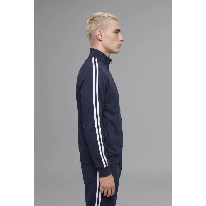 Defacto F0106AXNV146 Lacivert Nefes Alabilen Boxy Fit Fermuarlı Dik Yaka Sweatshirt